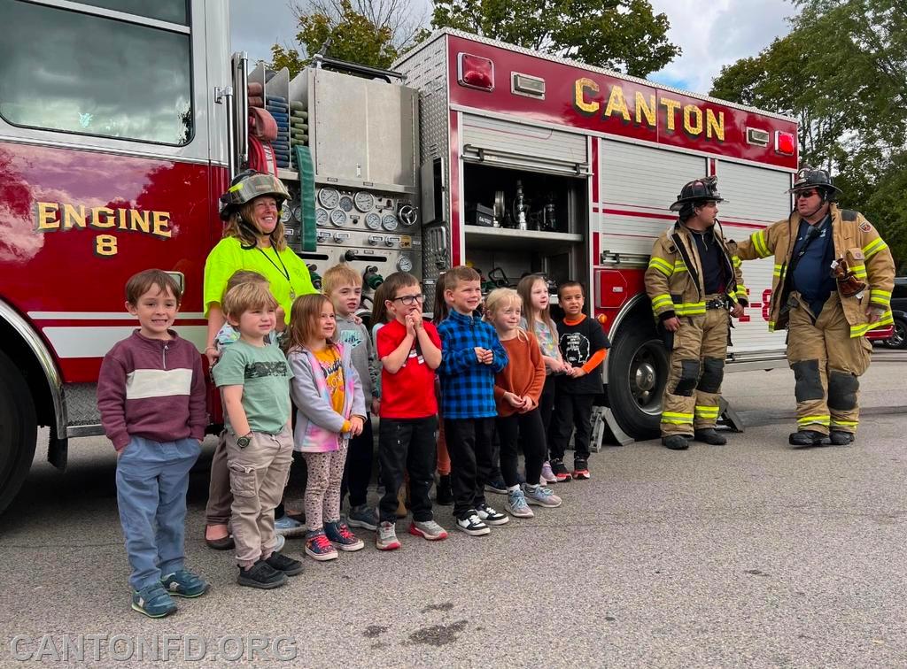 Mrs. Massia's class pose for her last Fire Prevention Week